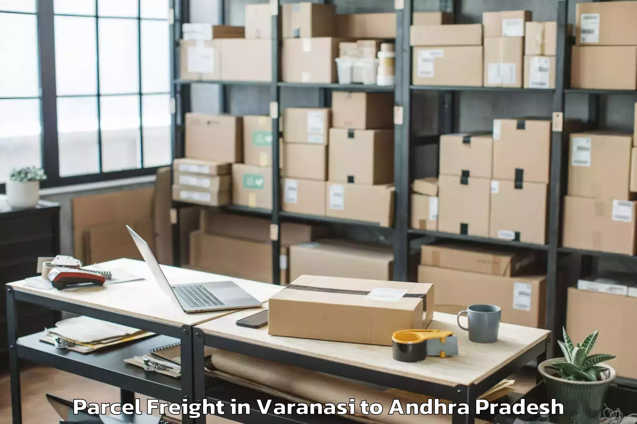 Top Varanasi to Bandi Atmakuru Parcel Freight Available